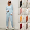 Women's Pajamas Solid Color Long-sleeved Loose Casual Home Wear