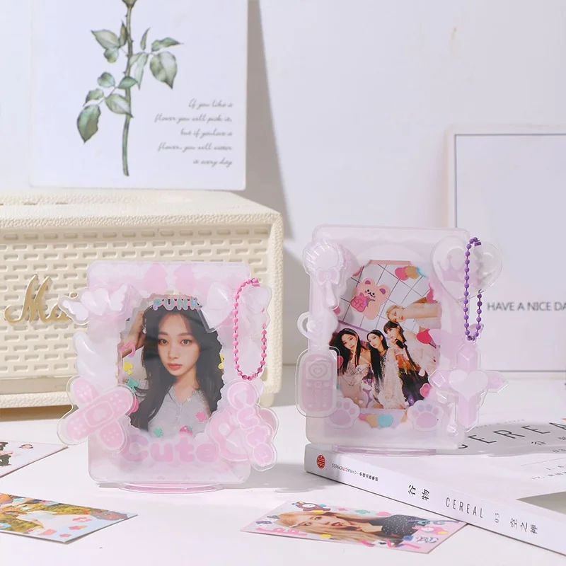 Sdrawing Inch Acrylic Photo Frame Idol Postcards Display Photo Cards Decoration Card Holder Fashion Chain Stand Card Protective Case