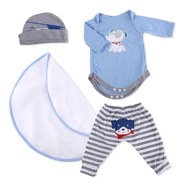  Reborn Babypuppen Kleidungen Blaue Outfits für 20"- 22" Reborn Babypuppe Mädchen Outfits - RSDP-Rebornbabypuppen-Rebornbabypuppen.de