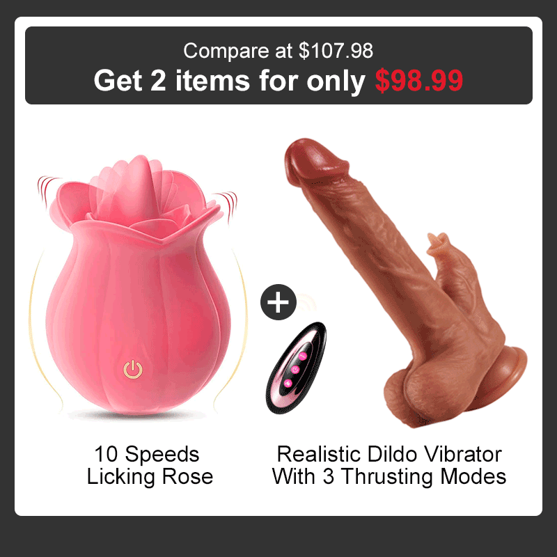 10 Speeds Rose Vibrator With Tongue
