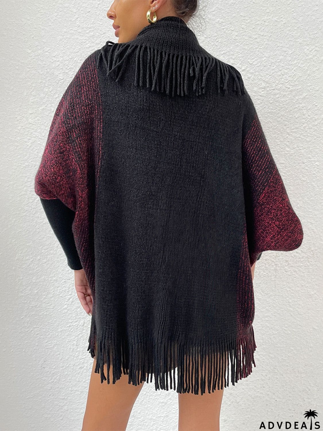 Fringe Detail Long Sleeve Cardigan