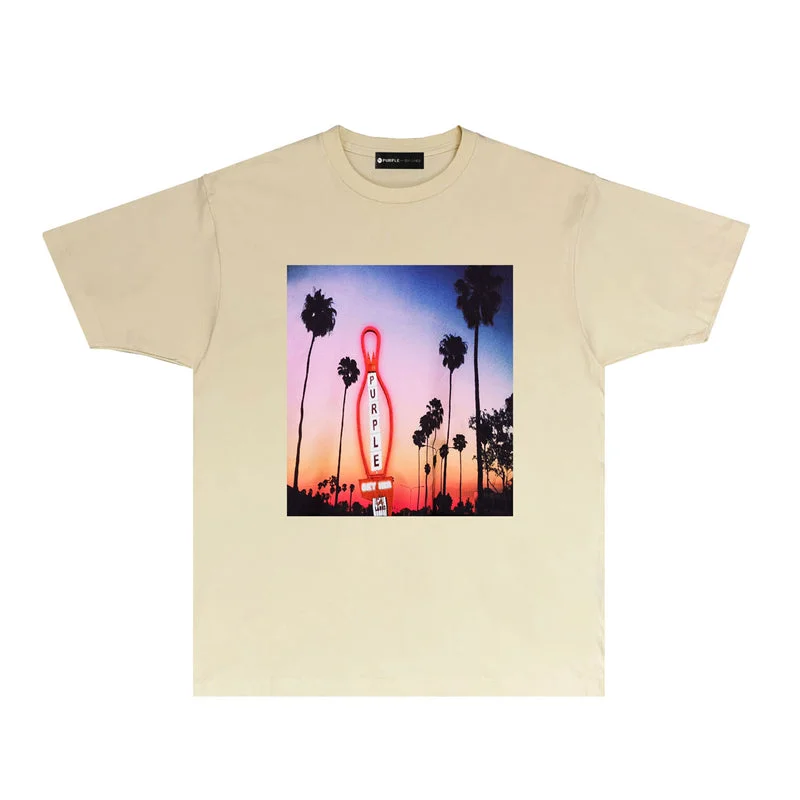 Purple 2023 new fashion T-shirt short sleeves