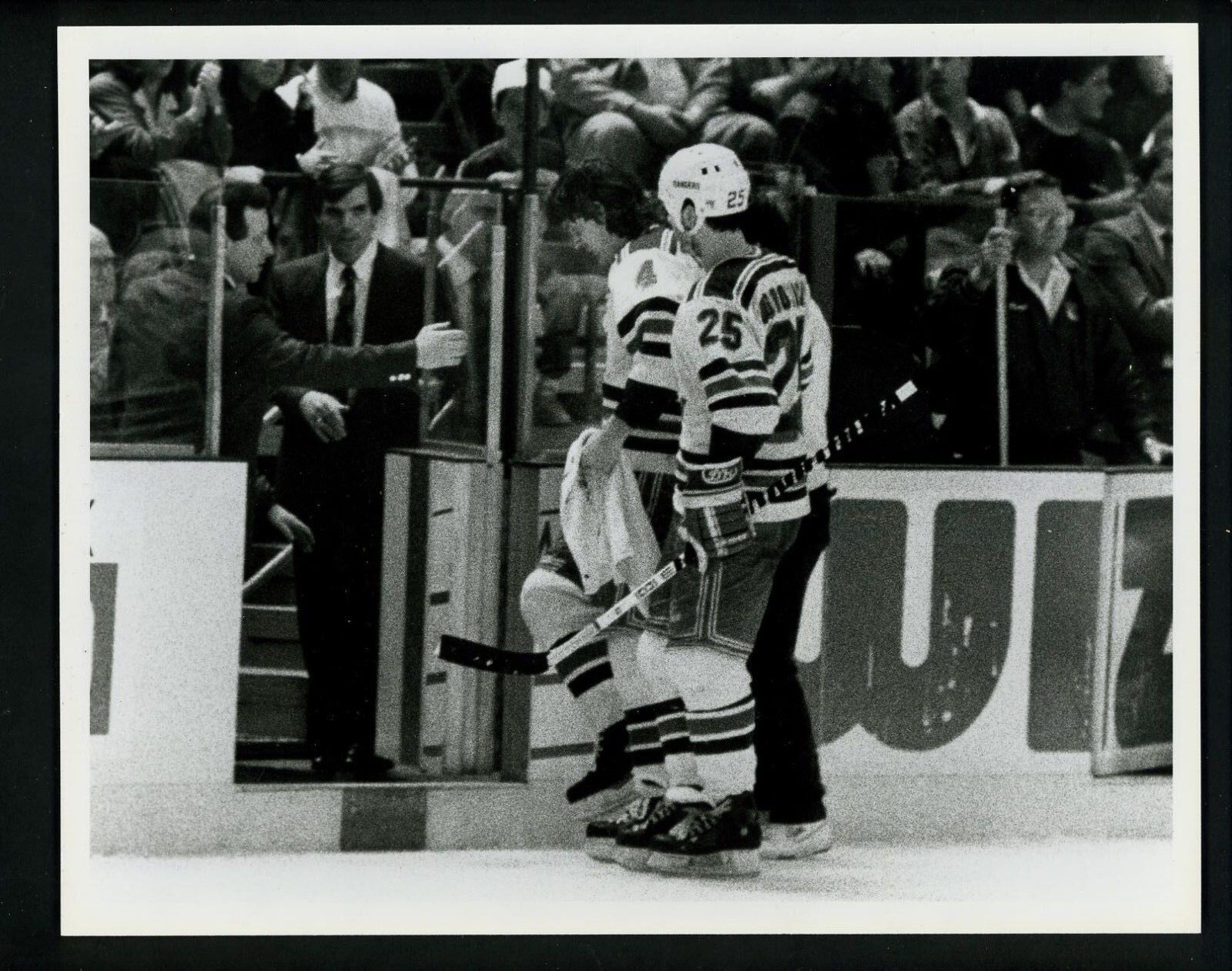 Ron Greschner & John Ogrodnick 1989 Press Original Photo Poster painting by Bob Olen Rangers