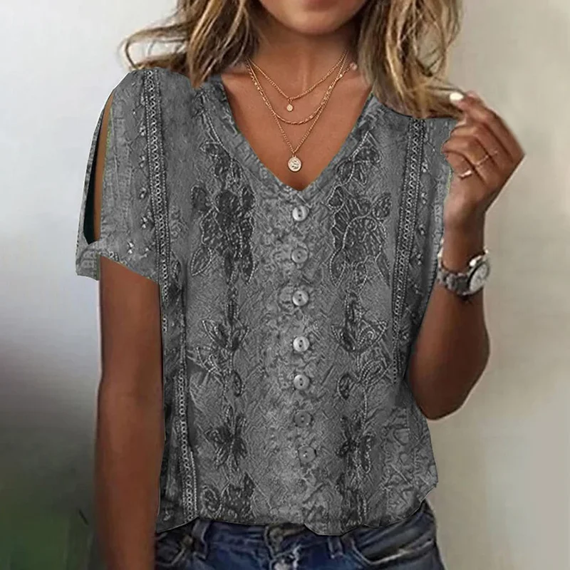 Vintage Geometry Tribal Print T-Shirt