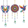 3PCS-6 5D DIY Diamond Painting Wind Chimes Suncatcher Kit Double Sided Diamond Art Kits Suncatcher with Crystal Pendant for Home Wall Window Decor Adults DIY Art Craft