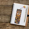 3Pcs Special Shape Owl Diamond Painting Art Bookmark with Pendant for Book Lover