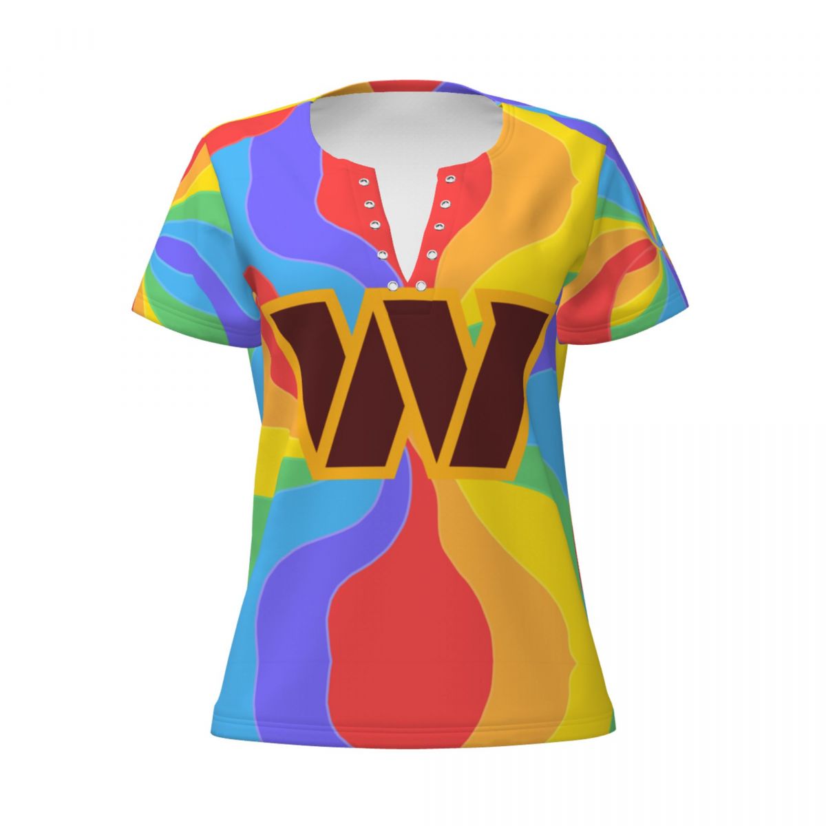 Washington Commanders Pride Women's V-Neck T-Shirt