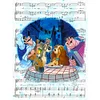 (Big Size) Lady And The Tramp Sheet Music - 11CT Stamped Cross Stitch 50*65cm/19.69*25.59in