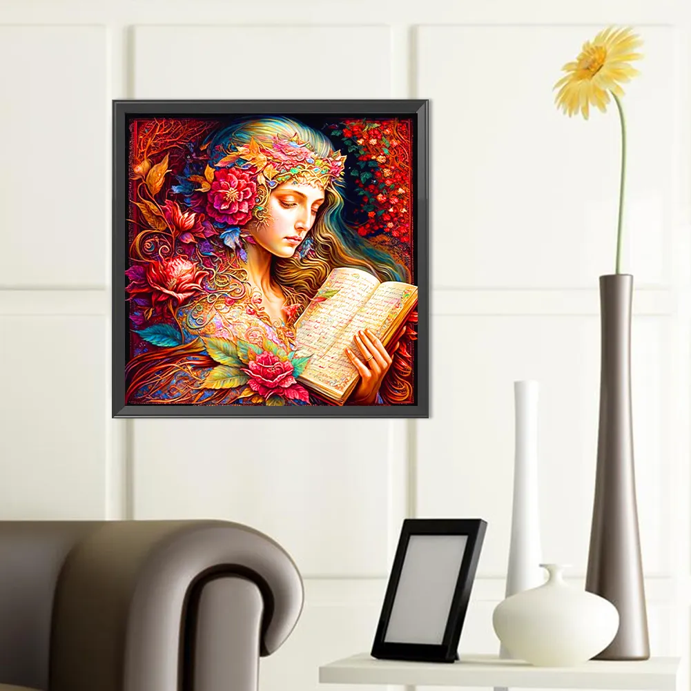 Full Round Diamond Painting 40*40cm - The Girl Who Sang For This