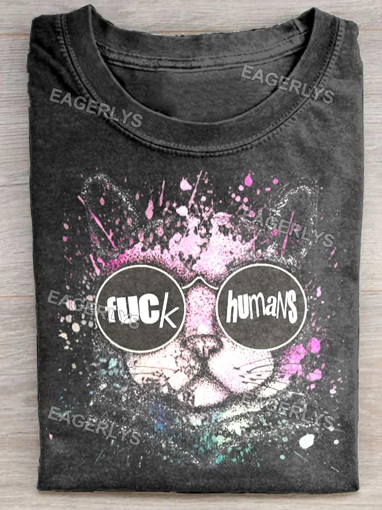 Eagerlys Fuck Humans T-shirt Eagerlys
