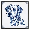 Blue And White Porcelain Dog-11CT Stamped Cross Stitch 40*40cm