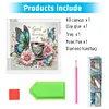5D DIY Partial Special Shaped Drill Diamond Painting Butterfly Coffee Kit40x40cm (A)