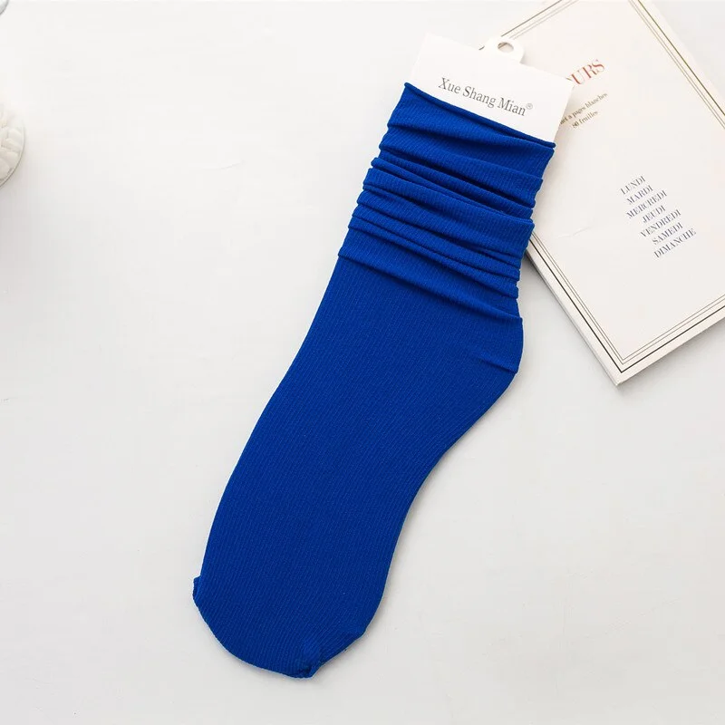 Long Socks Colorful Fashion Heap Heap Socks Women Cute Female Socks for Sandal Girl Sox Calcetines Mujer 10 Solid Candy Color