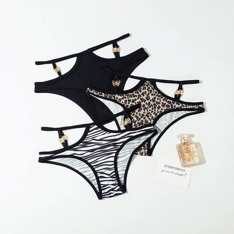 Billionm Women Panties Black Underwear Female Lingerie Sexy T-back Thongs Ice Silk Lace Hollow Out Panties Low Waist Plus Size Briefs