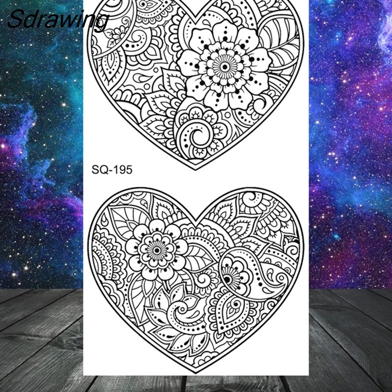 Sdrawing Tribal Anchor Scorpion Dragon Thorns Temporary Tattoos For Women Men Kids Cross Tatoo Butterfly Skull Fake Tattoo Small