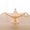 Classical Aladdin Magical Lamp, Retro Magical Wishing Ornament, Tabletop Decoration with Finely Polished Surfaces for Home, Party