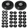 1 Pair Rubber Casters Mute Trolley Case Wheels Deluxe Repair Tool (54*18mm)