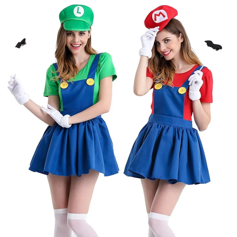 Sexy Super Mario Costume For Women-elleschic