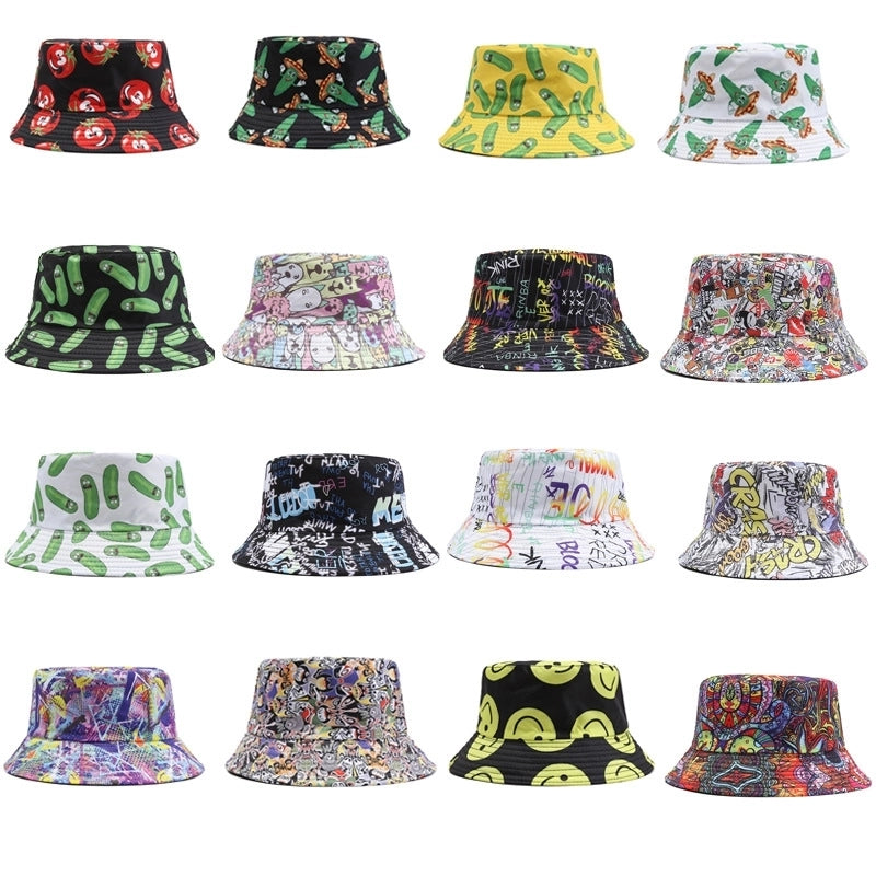 Women's Minimalist Classic Style Color Block Wide Eaves Bucket Hat