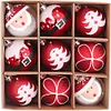 2 BOXES Christmas Santa 6cm Snowing Ball 9PCS Christmas Tree Party Decoration Props