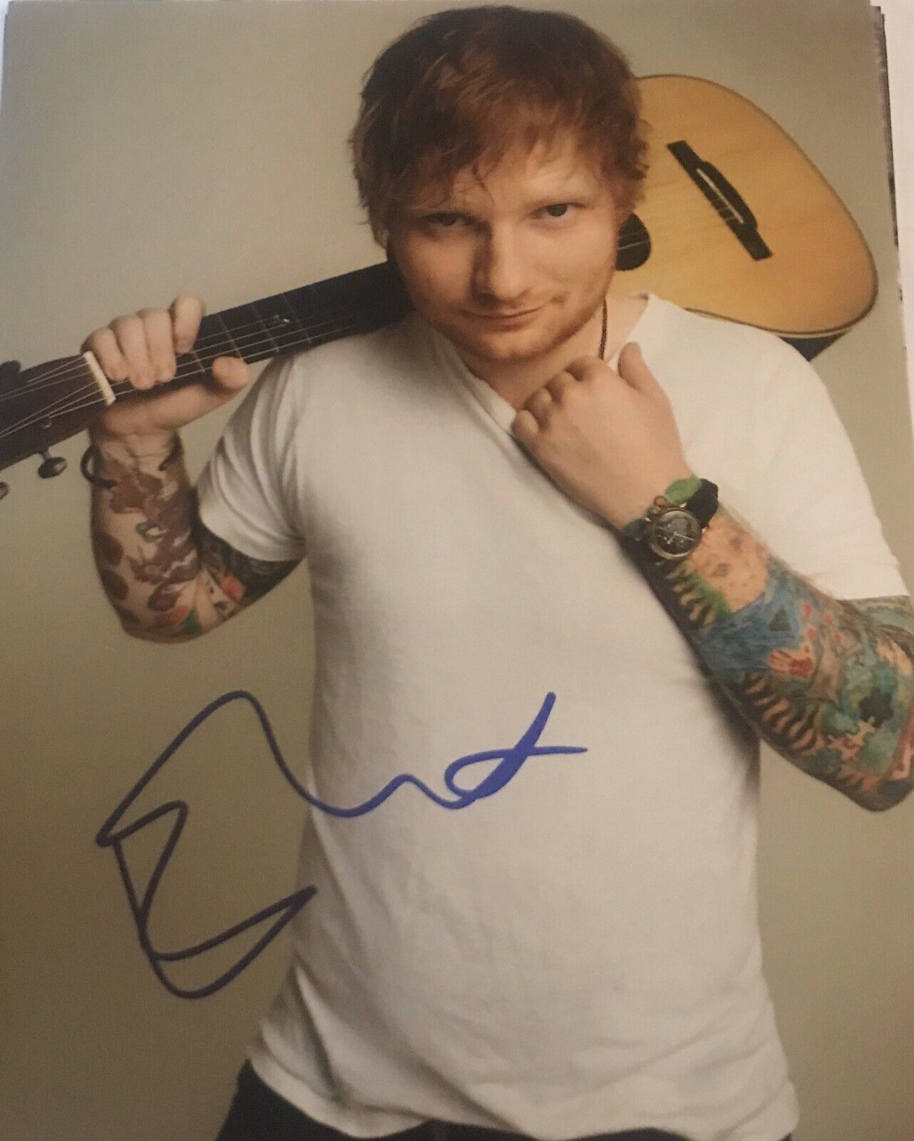 Ed Sheeran Signed Autographed 8x10 Color Photo Poster painting