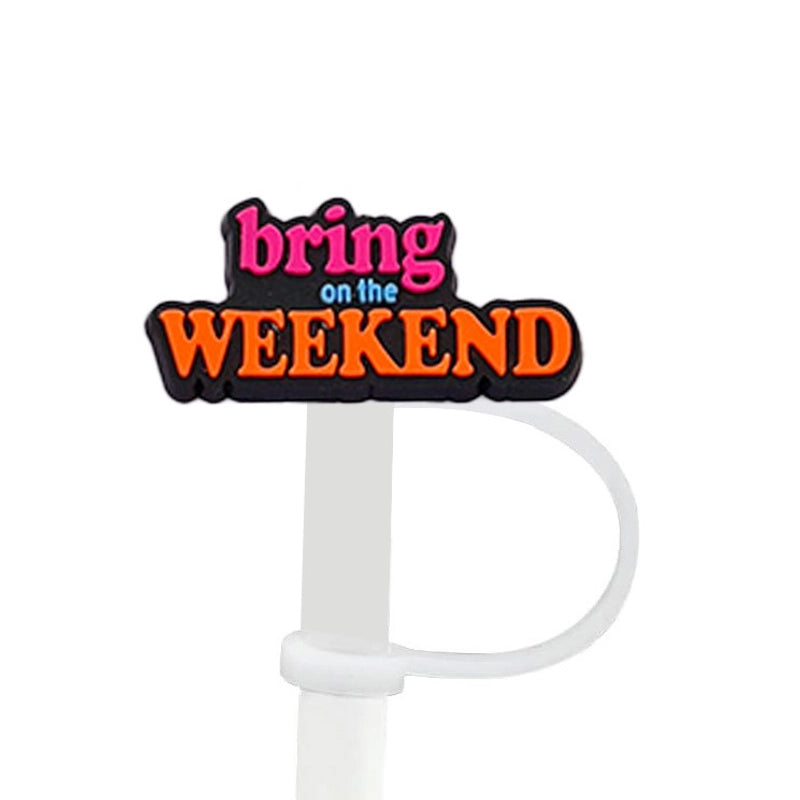 Cute Letter Silica Gel Straw Mouthpiece 1 Piece