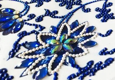 Diamond Painting - Partial Special Shaped Drill - Blue and white porcelain(40*60cm)