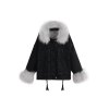Oversized Faux Shearling Denim Coat