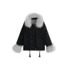 Oversized Faux Shearling Denim Coat