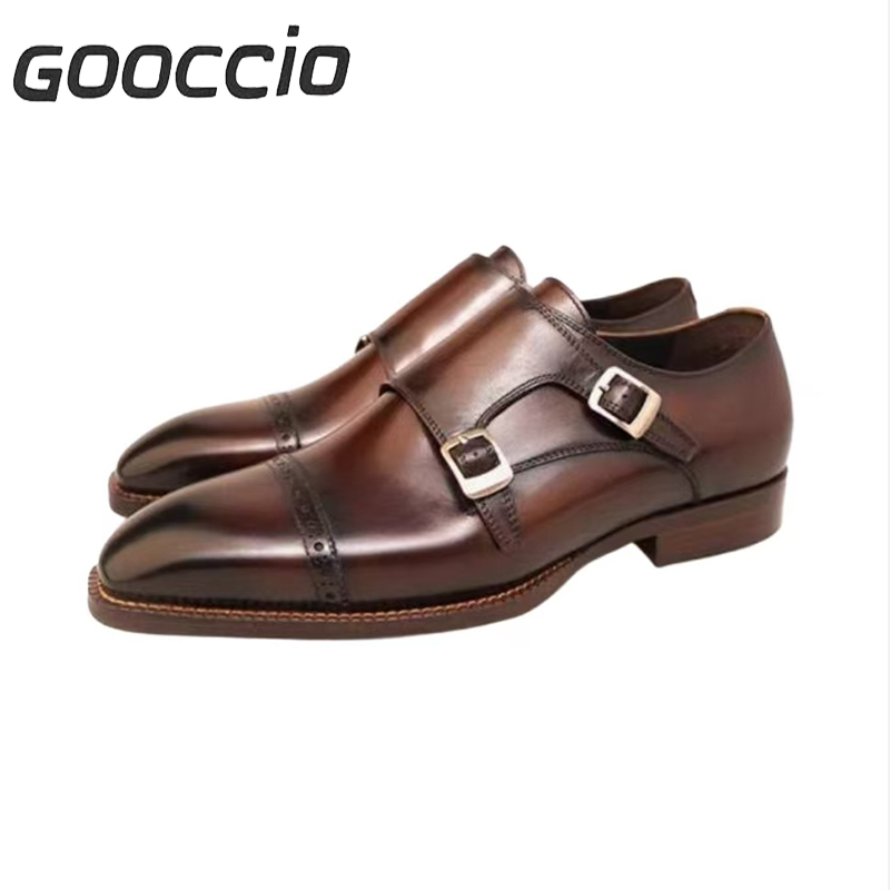 CW189 Cowhide Dress Shoes/Monk Shoes For Men  GOOCCIO  