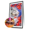 DIY Full Round Drill Diamond Painting white tiger Mosaic Rhinestone Art