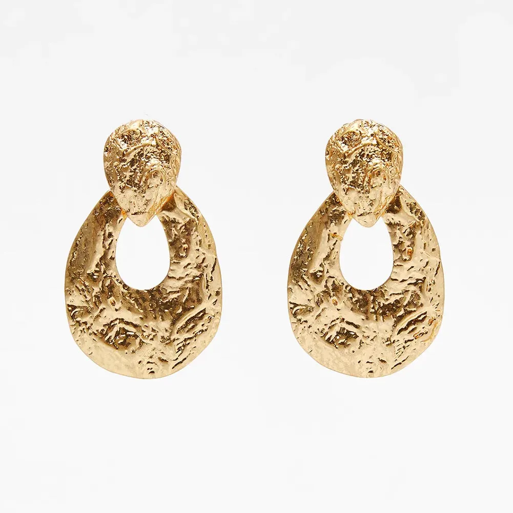 Dvacaman 2020 New Fashion Irregular Ceramic Pendant Earrings Women Vintage Handmade Resin/Wood/Metal Long Drop Earrings Jewelry