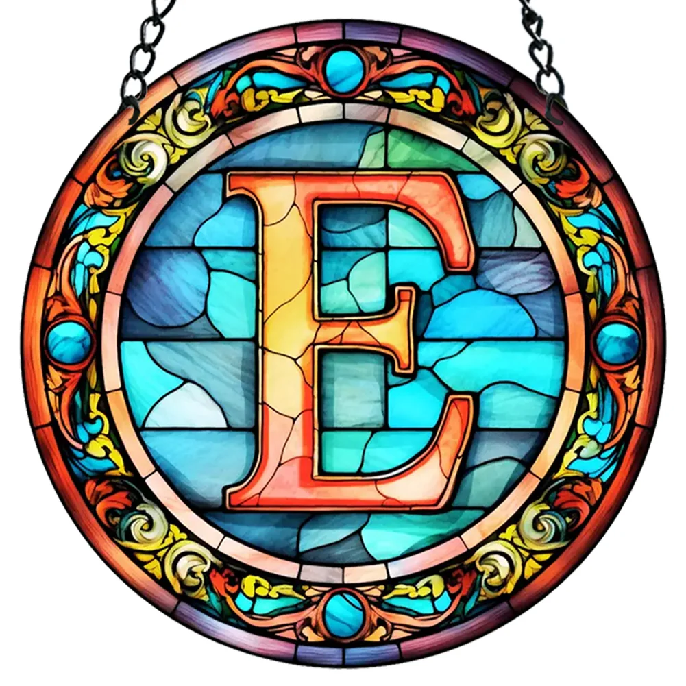 Acrylic Suncatcher Home Decoration Panel A-Z Letter Door Sign Hanging Decoration