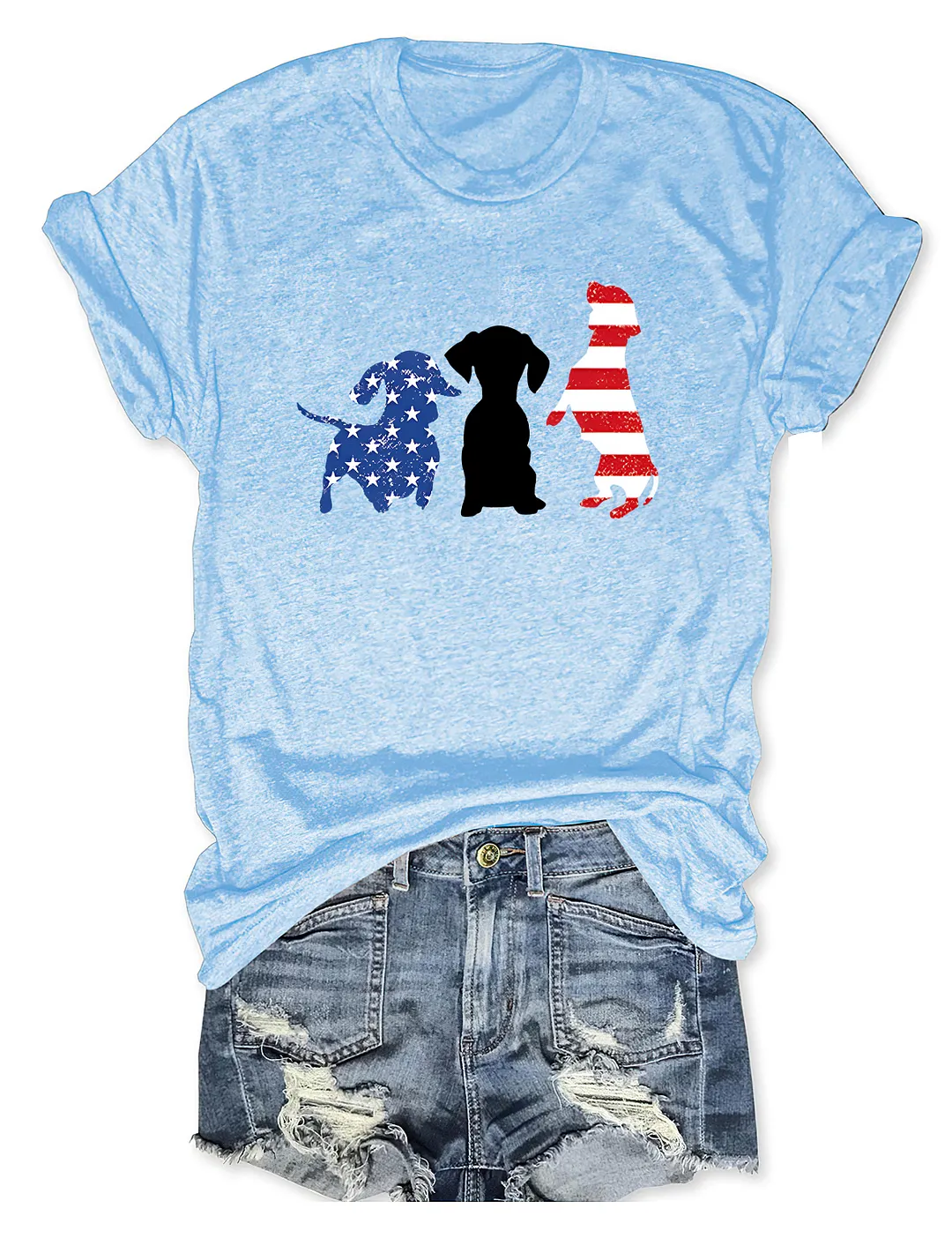 4th July Dachshund T-shirt