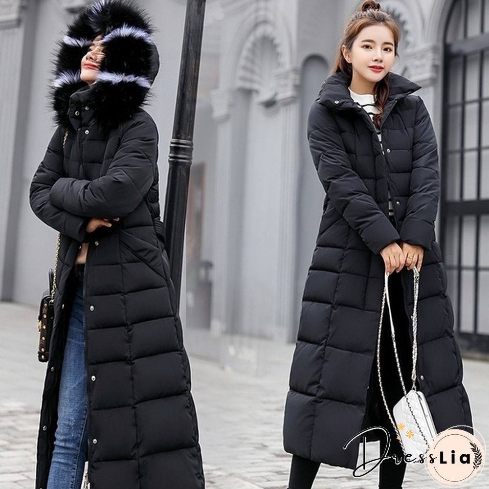 New Fashion Women's Winter Down Coat Clothes Cotton-Padded Thickening Down Casual Winter Coat Long Jacket Down Parka XS-3XL