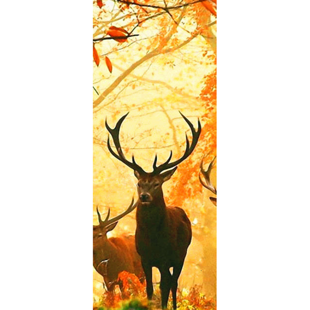 

30*65CM - Round Drill Diamond Painting - Elk, 501 Original