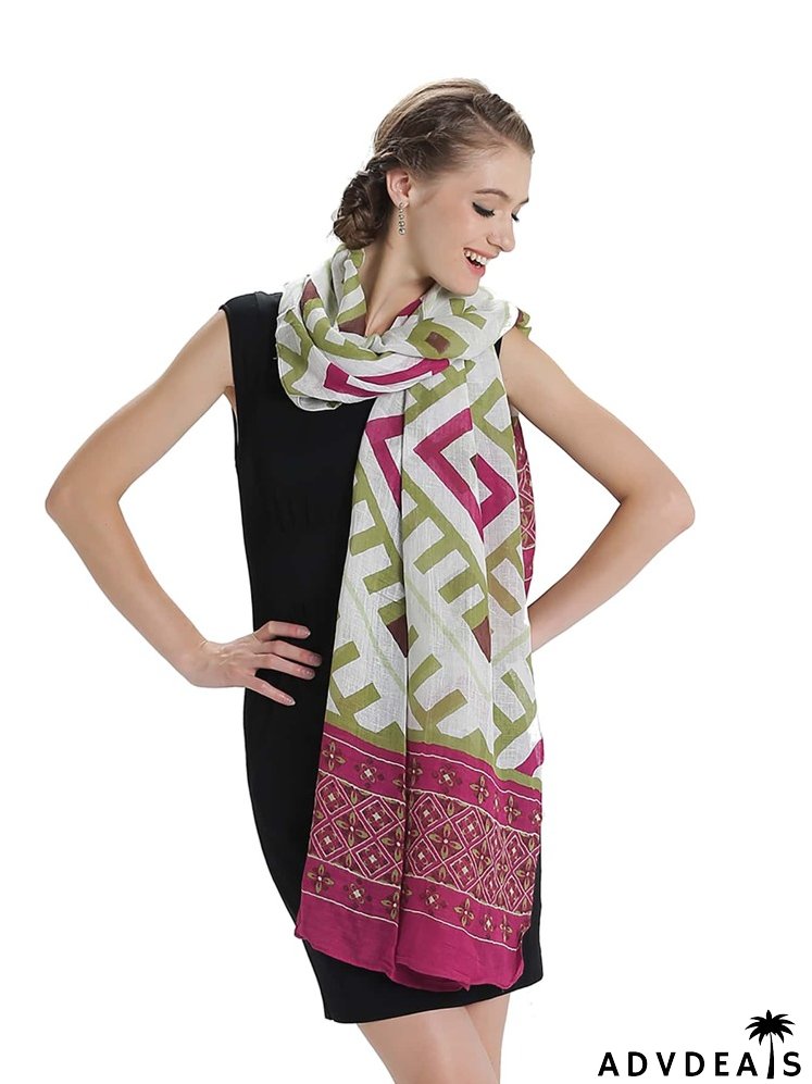 Geometric Print Scarf