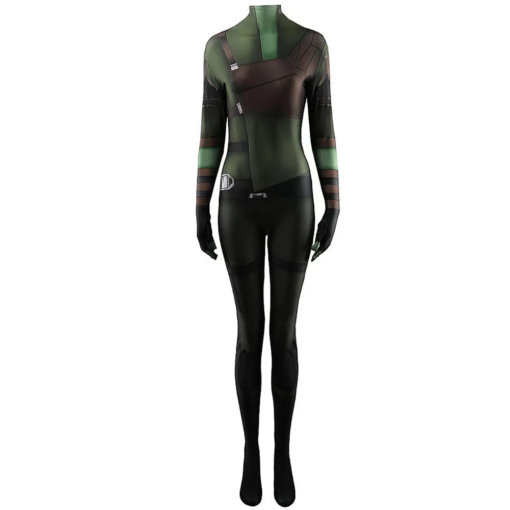 Movie Guardians Of The Galaxy Gamora Jumpsuit Outfits Cosplay Costume Halloween Carnival Suit