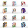 12pcs DIY Partial Drills Diamond Painting Greeting Cards Thanks Postcards
