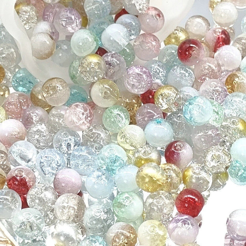 50 PCS/Package Diameter 10mm Diameter 8mm Glass Totem Beads