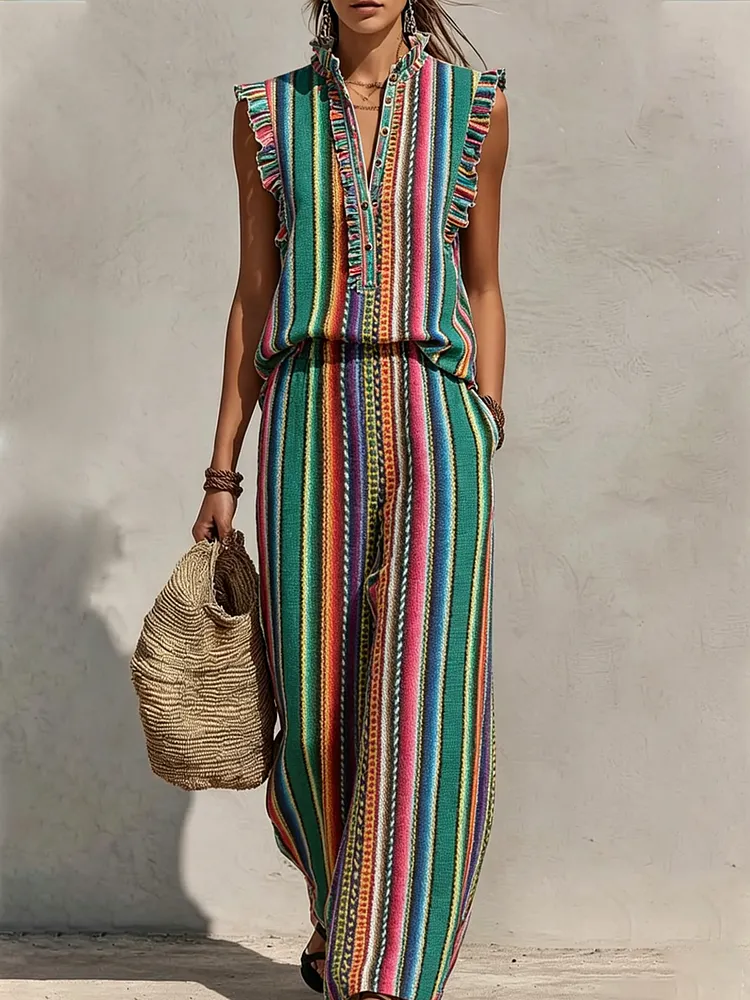 Women&rsquo;s Geometric Art Print Two-Piece Set