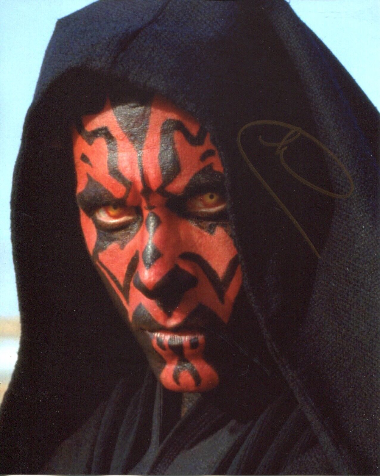 Star Wars Phantom Menace Photo Poster painting signed by actor Ray Park as Darth Maul