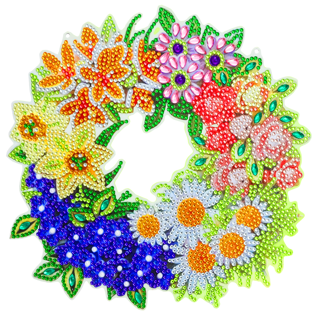 

Flower Wreath with Chain - 5D DIY Craft 23*23CM, 501 Original