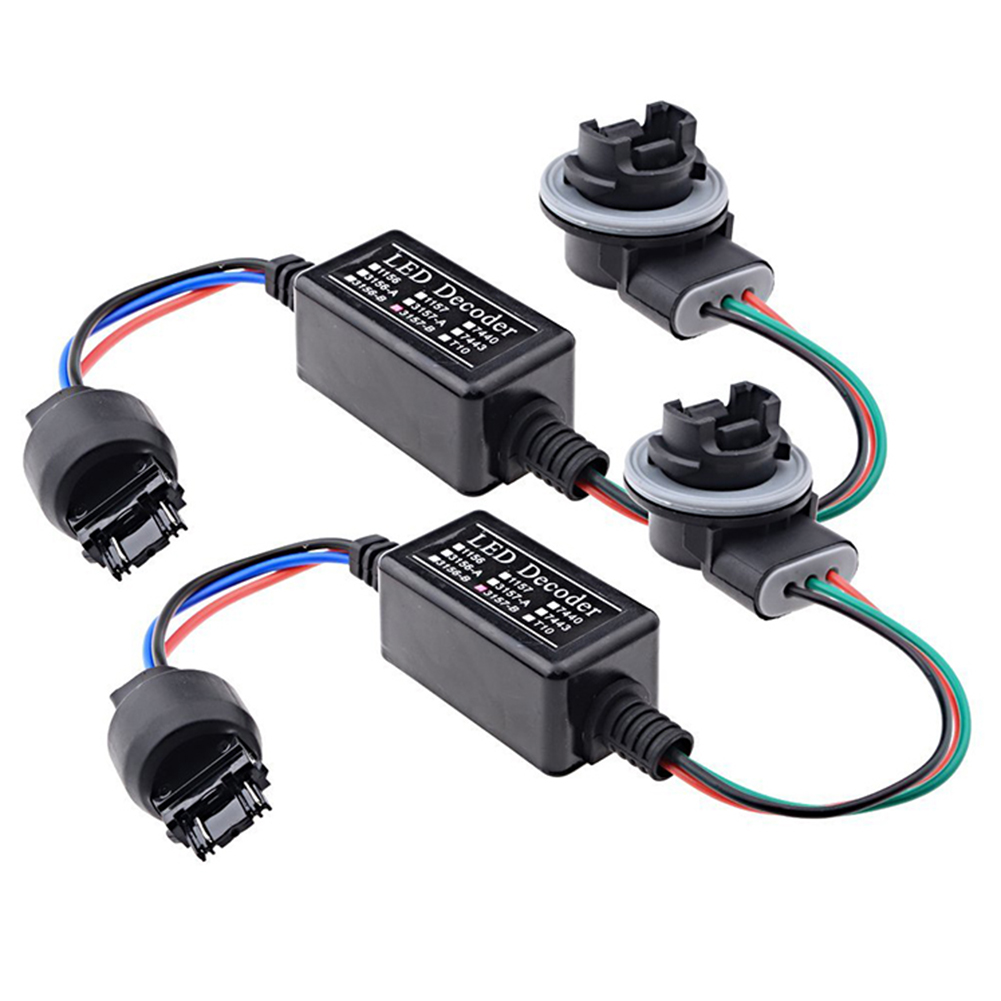 

2pcs 3157-A 3157-B LED Resistor Kit HID Relay Harness Adapter Error Decoder, 501 Original