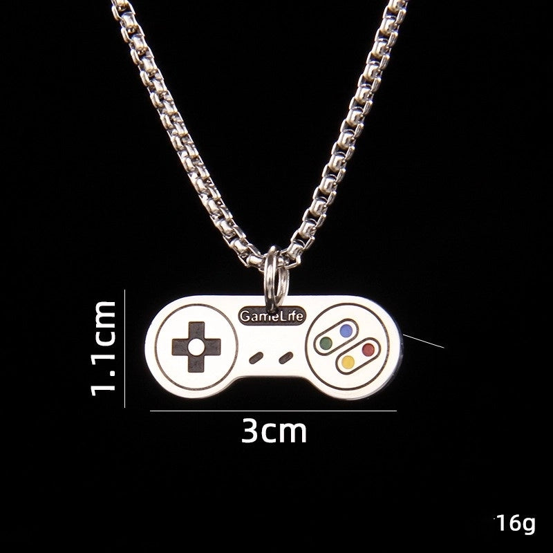 Fashion Gamepad 201 Stainless Steel Enamel Unisex Pendant Necklace