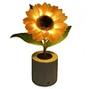 A sparkling sunflower lamp a twinkling sunflower tree three-color lighting realistic 3D design USB c