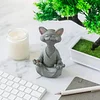 Statue de m&eacute;ditation de yoga chat heureux
