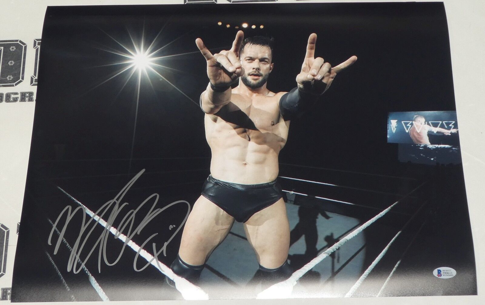 Finn Balor Signed 16x20 Photo Poster painting BAS Beckett COA Bullet Club WWE NXT Picture Auto 1