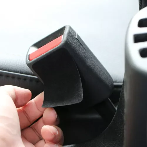 Dronehint 2x Car Parts Seat Belt Anti-collision Buckle Black Stickers  Vehicle Accessories (For: Acura) Parts