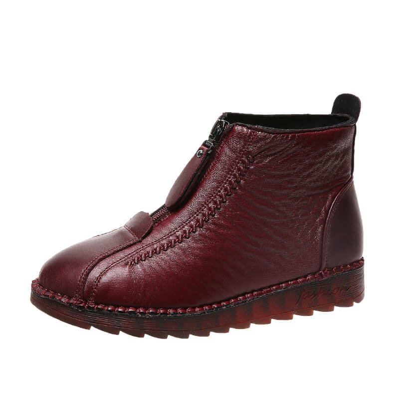 Letclo™ Women's Genuine Leather Non-Slip Ankle Boots letclo Letclo
